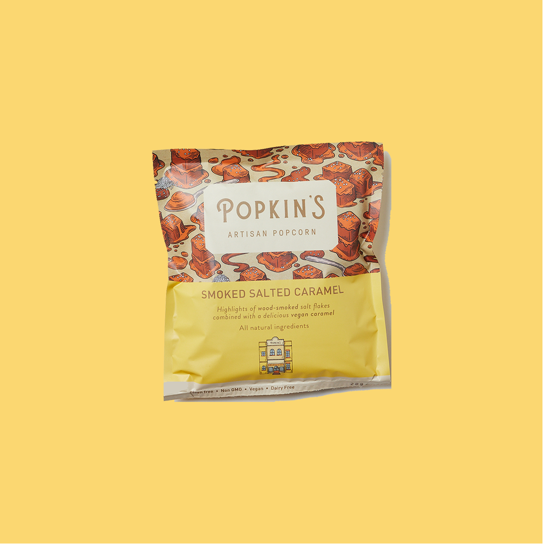 Popkin's Smoked Salted Caramel Unique Delight Popkin's Artisan Popcorn